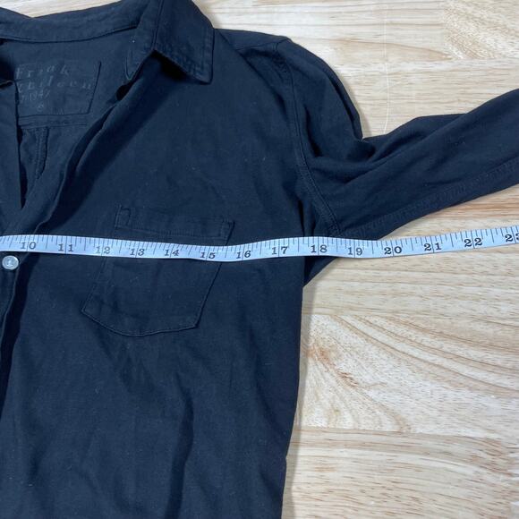 Frank & Eileen NWOT Eileen Woven Button Up in Blackout Stonewashed Denim Size XS - Picture 10 of 13